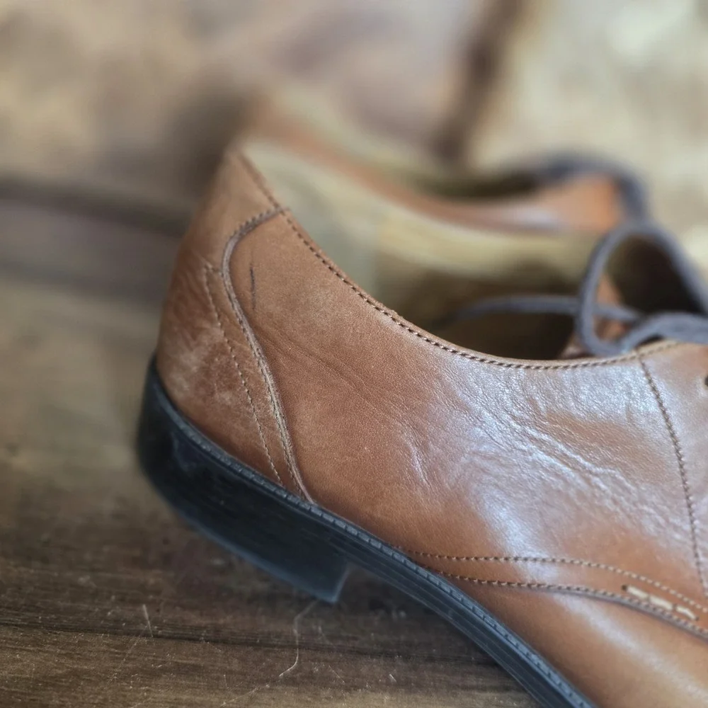 Cole Hann Shoes Men's Size 11 M Light Brown Leather Oxford Lace Up Grand